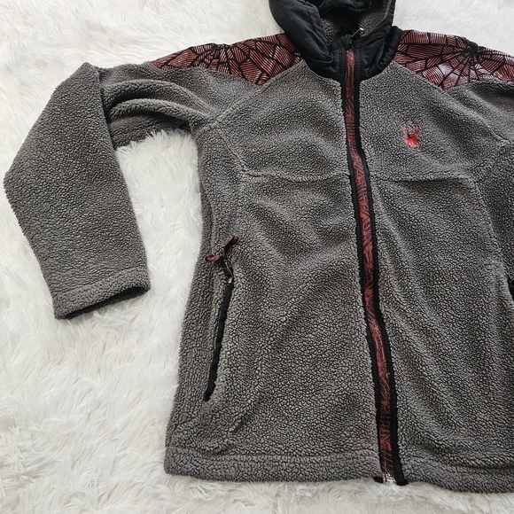 Spyder Boys full zip fleece jacket/ sweatshirt hoodie youth large - Picture 3 of 10